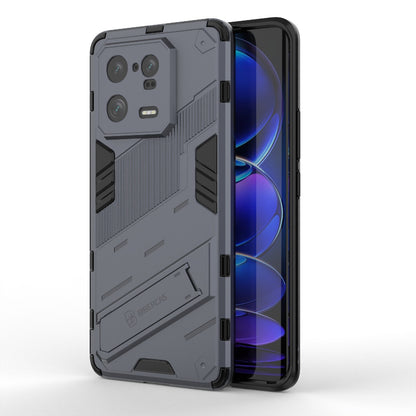 Xiaomi 13 Pro Shockproof Phone Case - Punk Armor 2-in-1 PC + TPU with Invisible Holder