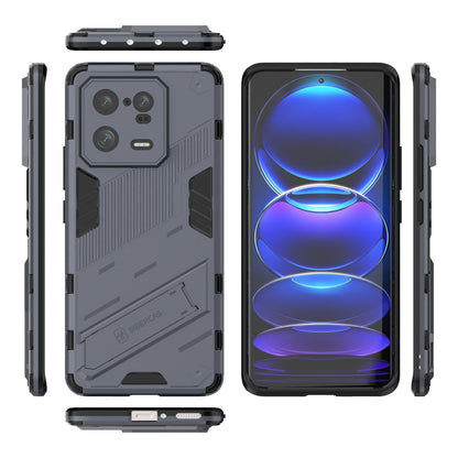 Xiaomi 13 Pro Shockproof Phone Case - Punk Armor 2-in-1 PC + TPU with Invisible Holder