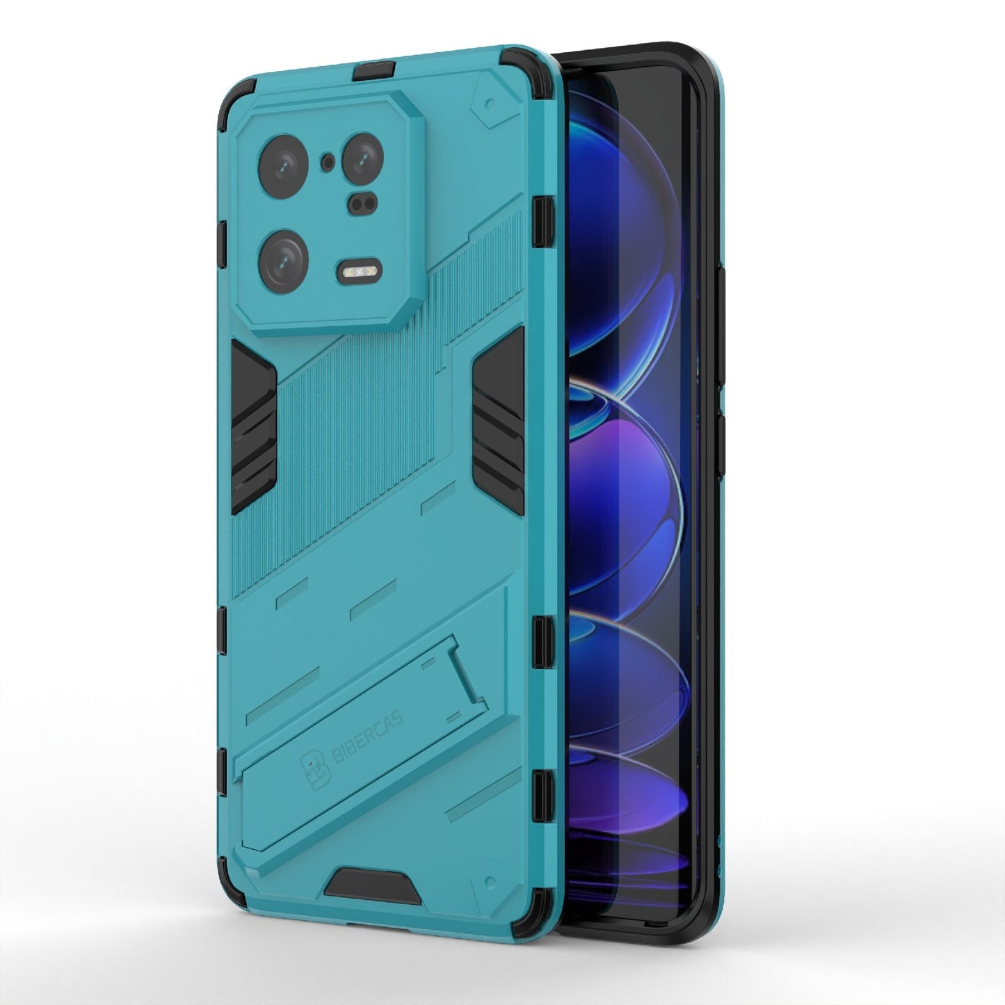 Xiaomi 13 Pro Shockproof Phone Case - Punk Armor 2-in-1 PC + TPU with Invisible Holder