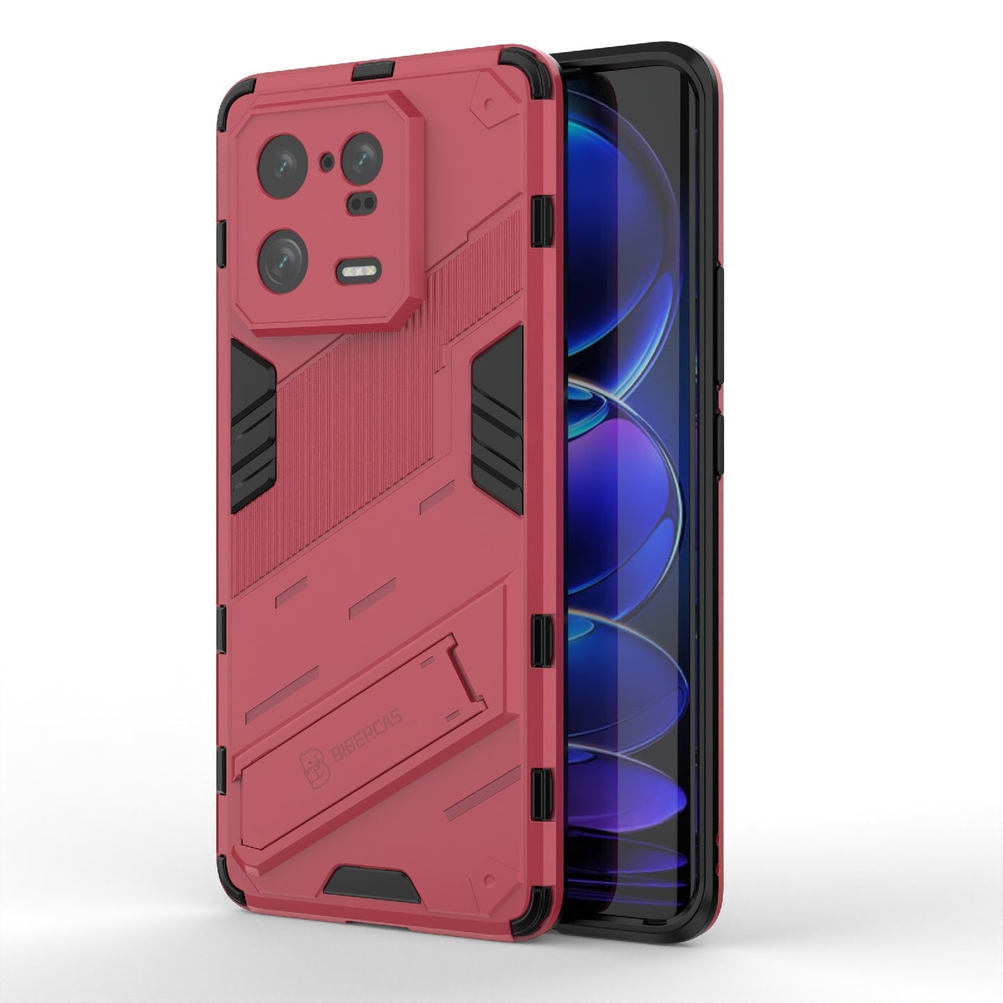 Xiaomi 13 Pro Shockproof Phone Case - Punk Armor 2-in-1 PC + TPU with Invisible Holder