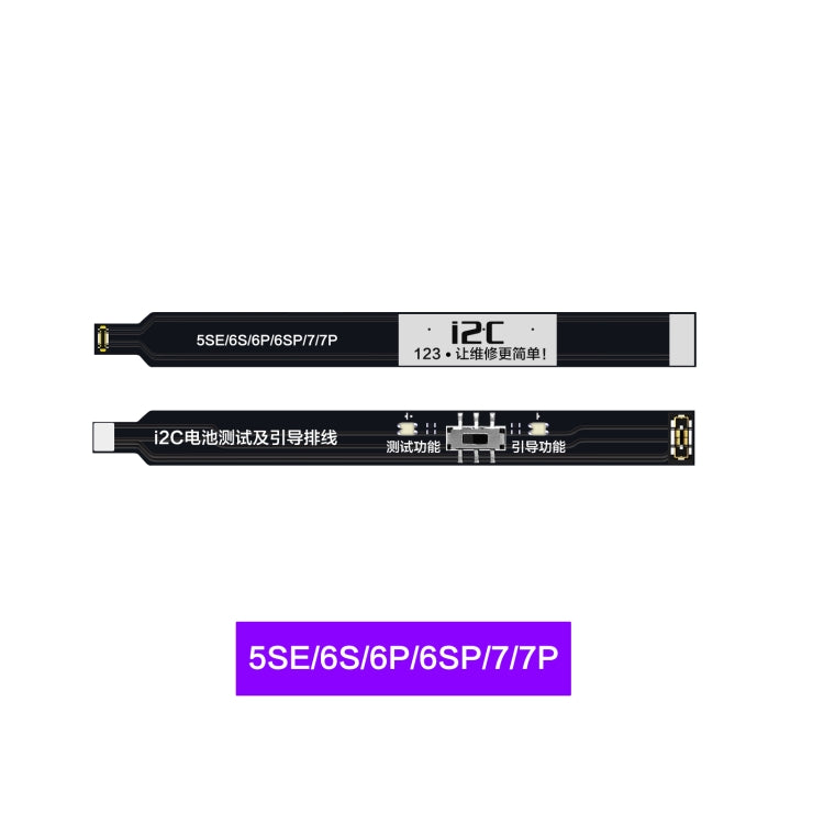 i2C Battery Boot Strap Test Flex Cable for iPhone 5 SE / 6s / 6 Plus / 6s Plus / 7 / 7 Plus - Dual Function with LED Indicator