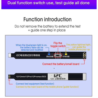 i2C Battery Boot Strap Test Flex Cable for iPhone 5 SE / 6s / 6 Plus / 6s Plus / 7 / 7 Plus - Dual Function with LED Indicator