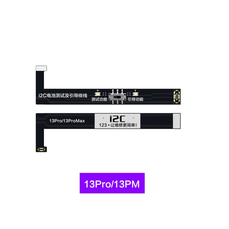 i2C Battery Boot Strap Test Flex Cable for iPhone 13 Pro / Pro Max - Real Data Display, Dual Function & LED Guidance