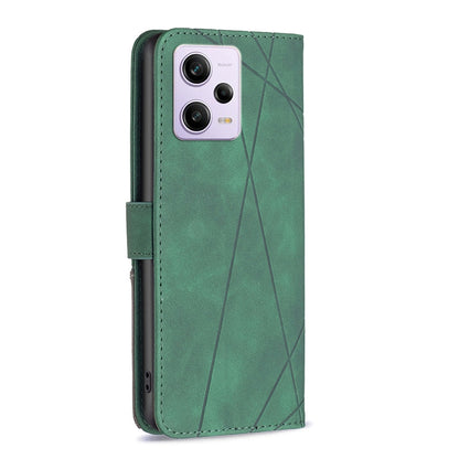 Xiaomi Redmi Note 12 Pro+ Global Rhombus Texture Leather Phone Case with Magnetic Buckle and Card Holder