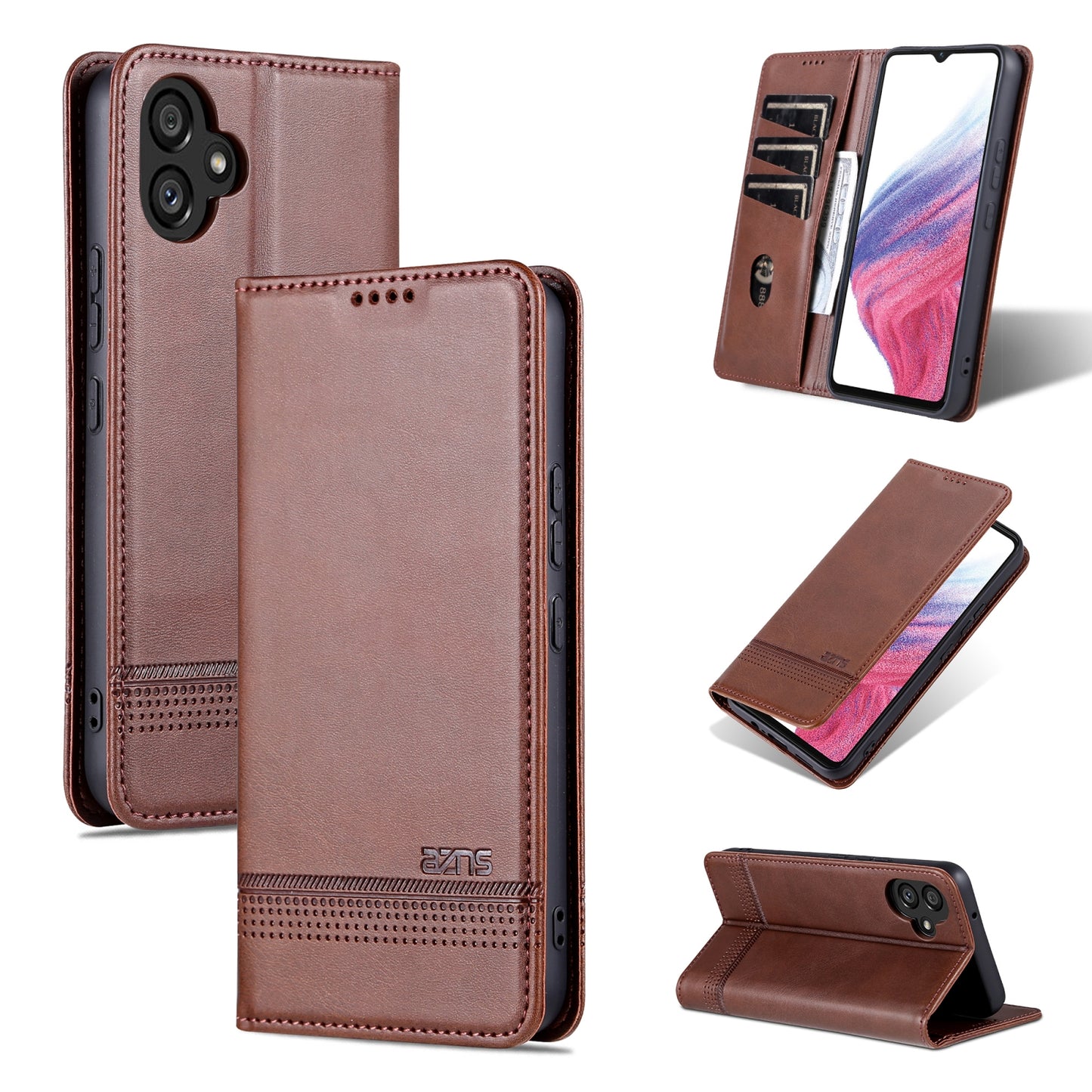 Samsung Galaxy A04e Leather Wallet Case with Card Holder & Magnetic Closure