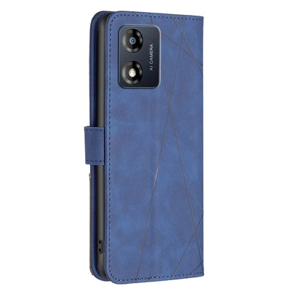 Motorola Moto E13 4G Rhombus Texture Leather Phone Case with Magnetic Buckle and Card Holder