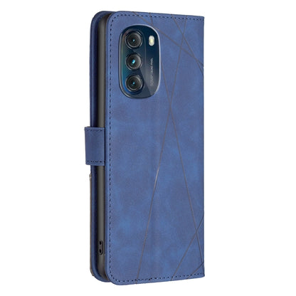Motorola Moto G 5G 2023 Rhombus Texture Leather Phone Case with Magnetic Buckle and Card Holder