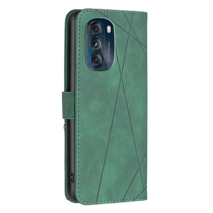 Motorola Moto G 5G 2023 Rhombus Texture Leather Phone Case with Magnetic Buckle and Card Holder