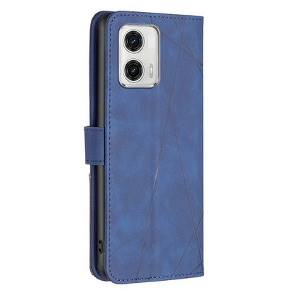 Motorola Moto G73 5G Rhombus Texture Leather Phone Case with Magnetic Buckle and Card Holder