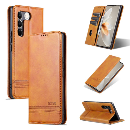 Vivo S16/S16 Pro Leather Wallet Case with Card Holder & Magnetic Closure