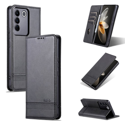 Vivo S16e Leather Wallet Case with Card Holder & Magnetic Closure