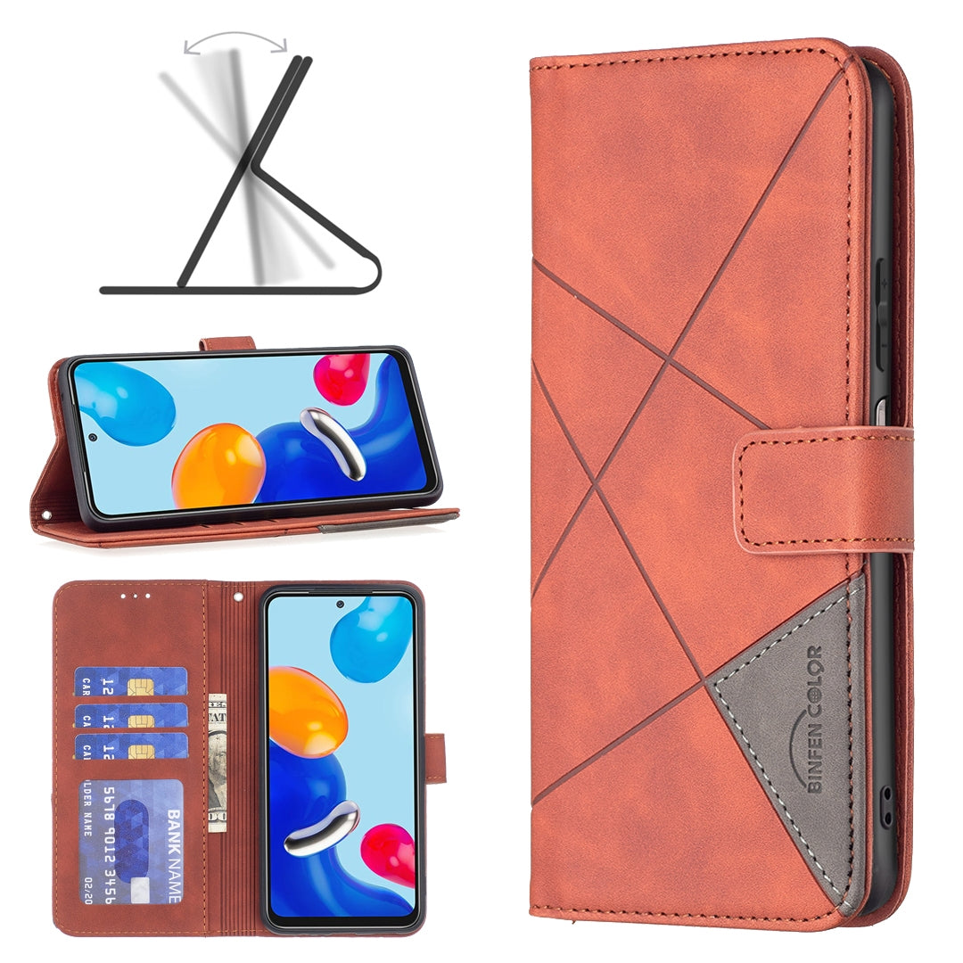 Xiaomi Redmi Note 12S 4G Rhombus Texture Leather Phone Case with Magnetic Buckle and Card Holder