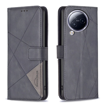 Xiaomi Civi 3 5G Rhombus Texture Leather Phone Case with Magnetic Buckle and Card Holder