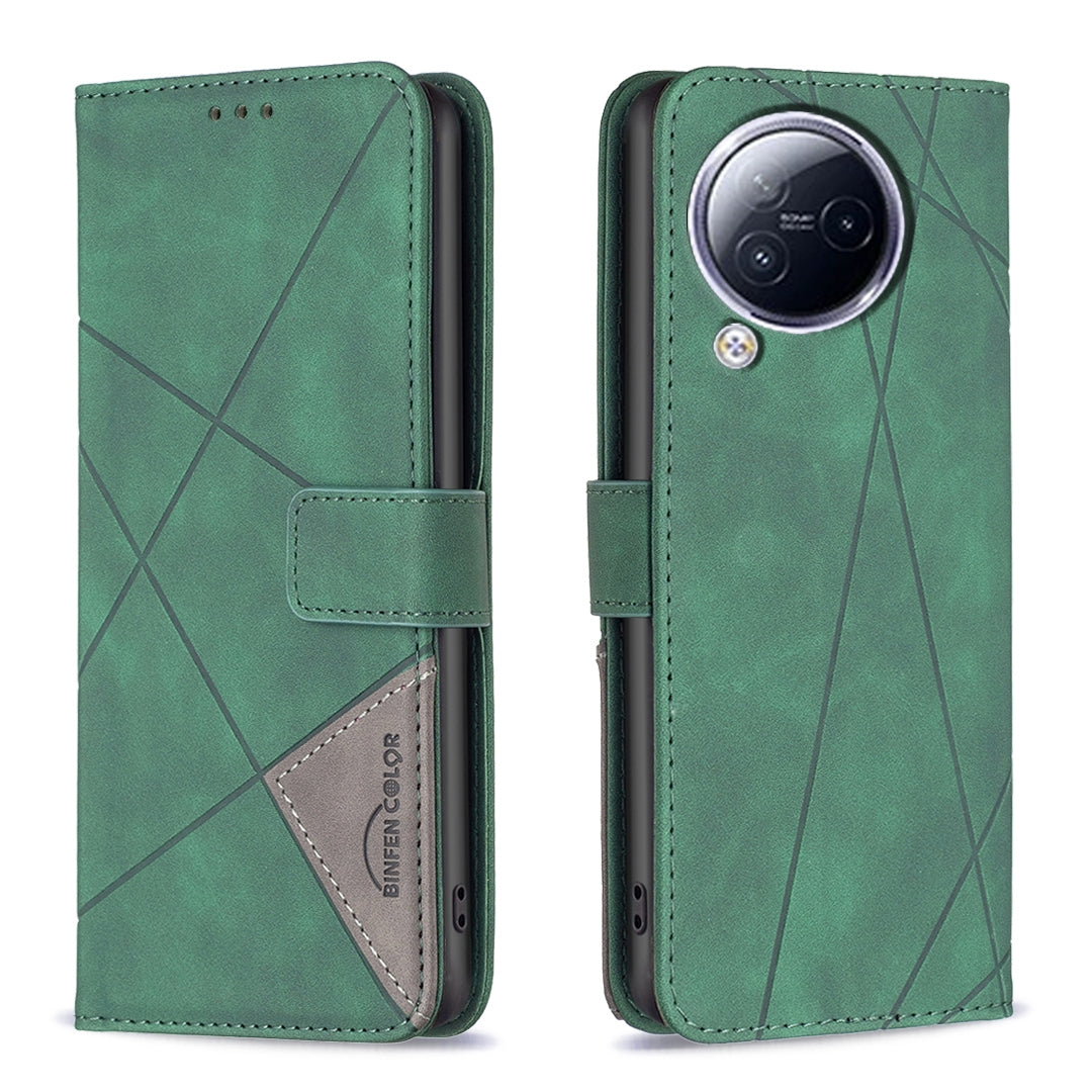 Xiaomi Civi 3 5G Rhombus Texture Leather Phone Case with Magnetic Buckle and Card Holder