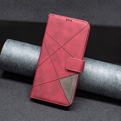 Xiaomi Redmi 12 4G Rhombus Texture Leather Phone Case with Magnetic Buckle and Card Holder