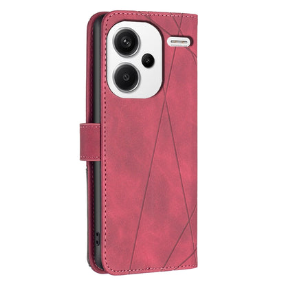 Xiaomi Redmi Note 13 Pro+ 5G Rhombus Texture Leather Phone Case with Magnetic Buckle and Card Holder