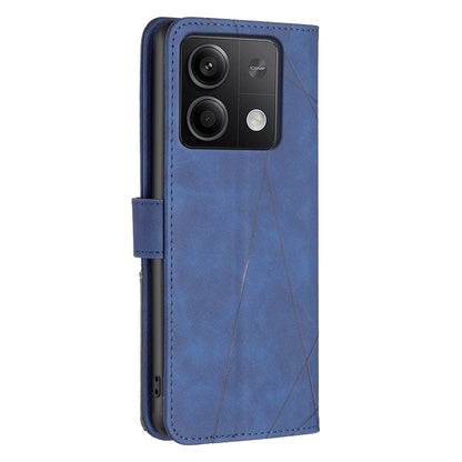 Xiaomi Redmi Note 13 Rhombus Texture Leather Phone Case with Magnetic Buckle and Card Holder