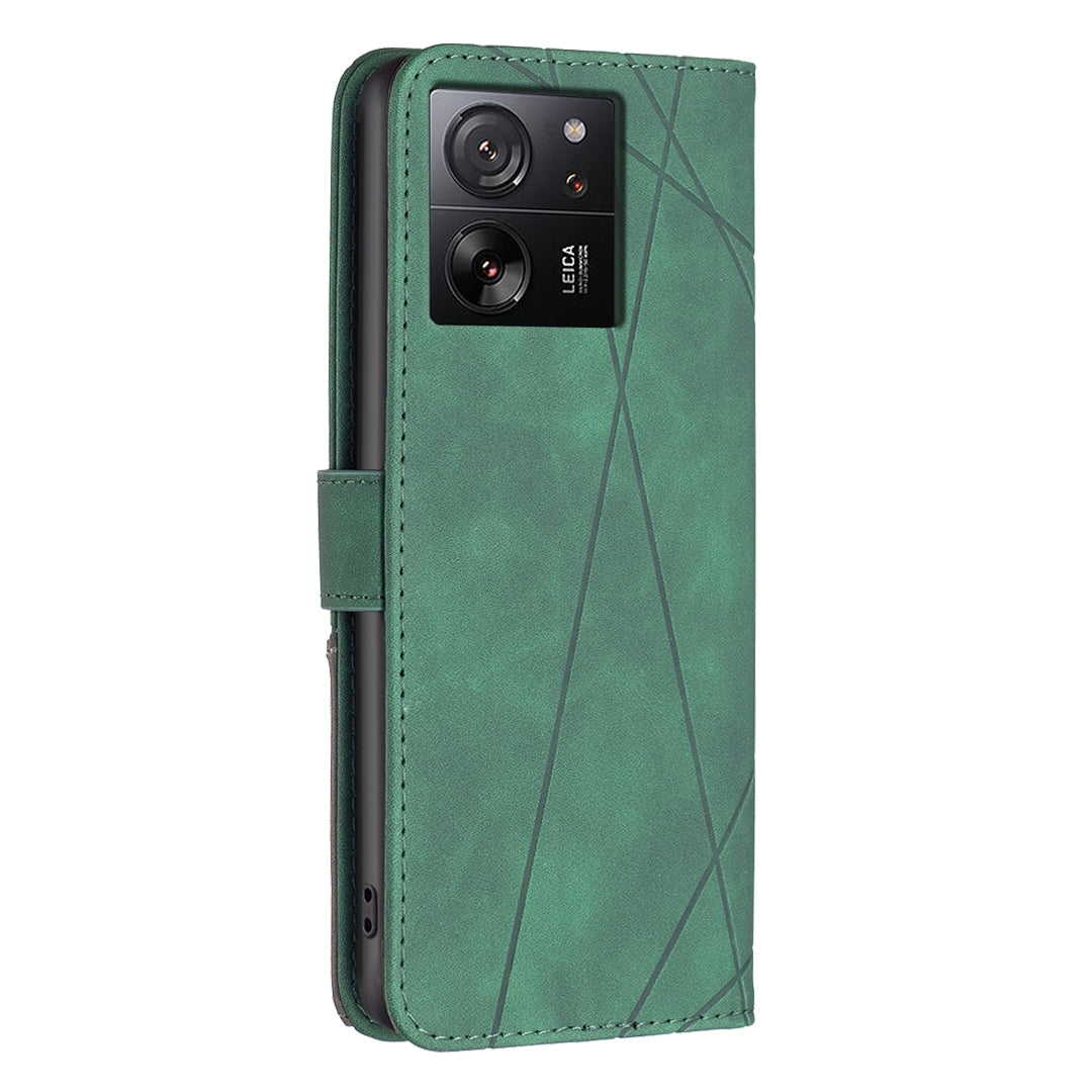 Xiaomi Redmi K60 Ultra Rhombus Texture Leather Phone Case with Magnetic Buckle and Card Holder