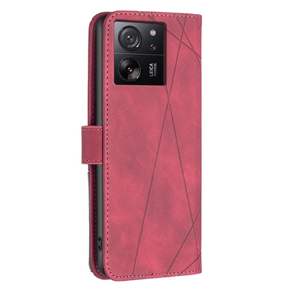 Xiaomi Redmi K60 Ultra Rhombus Texture Leather Phone Case with Magnetic Buckle and Card Holder