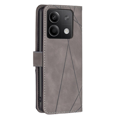 Xiaomi Redmi Note 13 4G Global Rhombus Texture Leather Phone Case with Magnetic Buckle and Card Holder