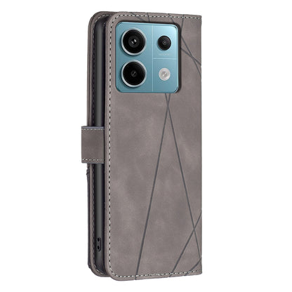 Xiaomi Redmi Note 13 Pro 4G Global Rhombus Texture Leather Phone Case with Magnetic Buckle and Card Holder