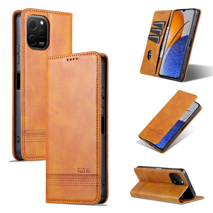 Huawei Enjoy 50z Leather Wallet Case with Card Holder & Magnetic Closure