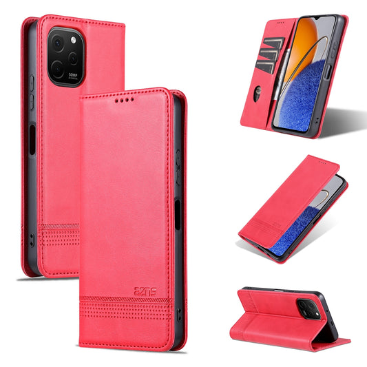 Huawei Nova Y61 Leather Wallet Case with Card Holder & Magnetic Closure