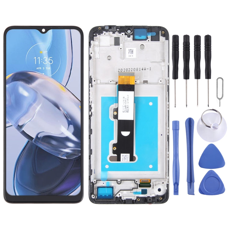 OEM LCD Screen Assembly with Frame for Motorola Moto E22 / E22i - Complete Digitizer Replacement