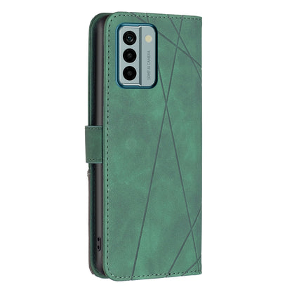 Nokia G22 Rhombus Texture Leather Phone Case with Magnetic Buckle and Card Holder