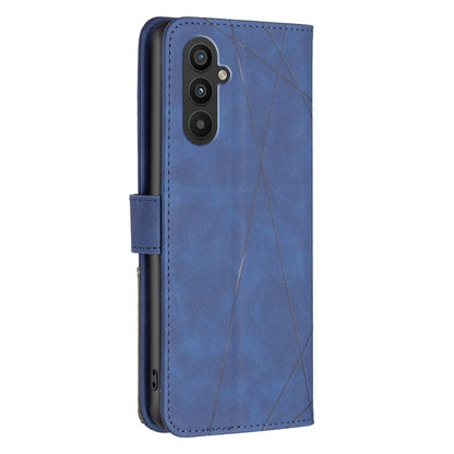 Samsung Galaxy A24 4G Rhombus Texture Leather Phone Case with Magnetic Buckle and Card Holder