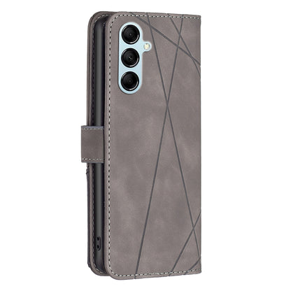 Samsung Galaxy M14 5G Rhombus Texture Leather Phone Case with Magnetic Buckle and Card Holder