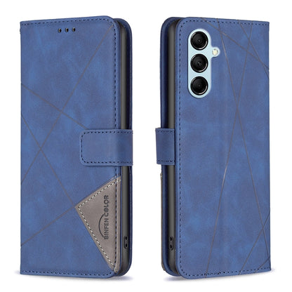 Samsung Galaxy M14 5G Rhombus Texture Leather Phone Case with Magnetic Buckle and Card Holder