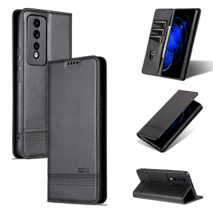 Honor 80 GT Leather Wallet Case with Card Holder & Magnetic Closure