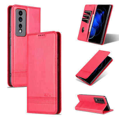 Honor 80 GT Leather Wallet Case with Card Holder & Magnetic Closure