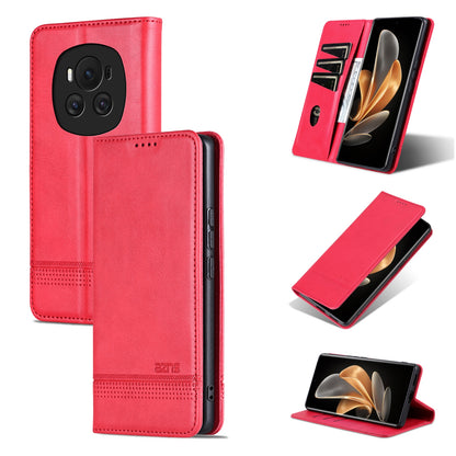 Honor Magic6 Leather Wallet Case with Card Holder & Magnetic Closure