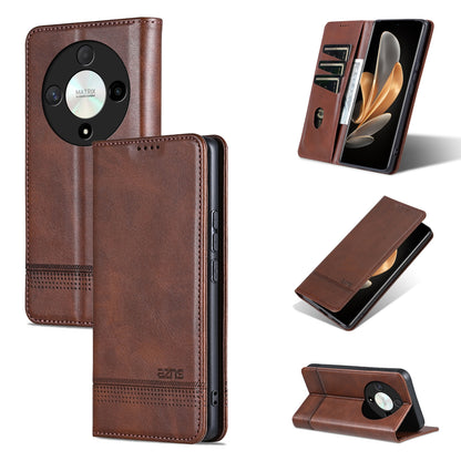 Honor Magic6 Lite 5G/X9b Leather Wallet Case with Card Holder & Magnetic Closure