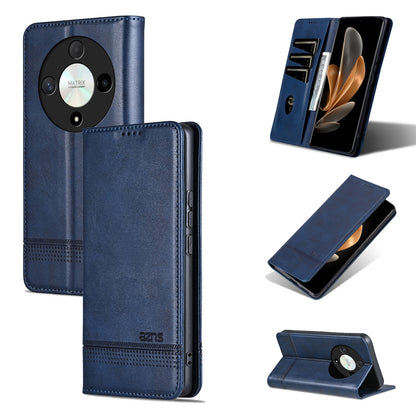 Honor Magic6 Lite 5G/X9b Leather Wallet Case with Card Holder & Magnetic Closure