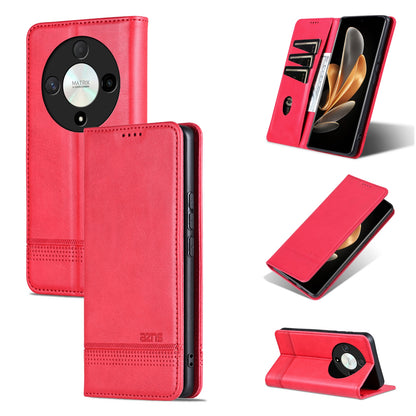 Honor Magic6 Lite 5G/X9b Leather Wallet Case with Card Holder & Magnetic Closure