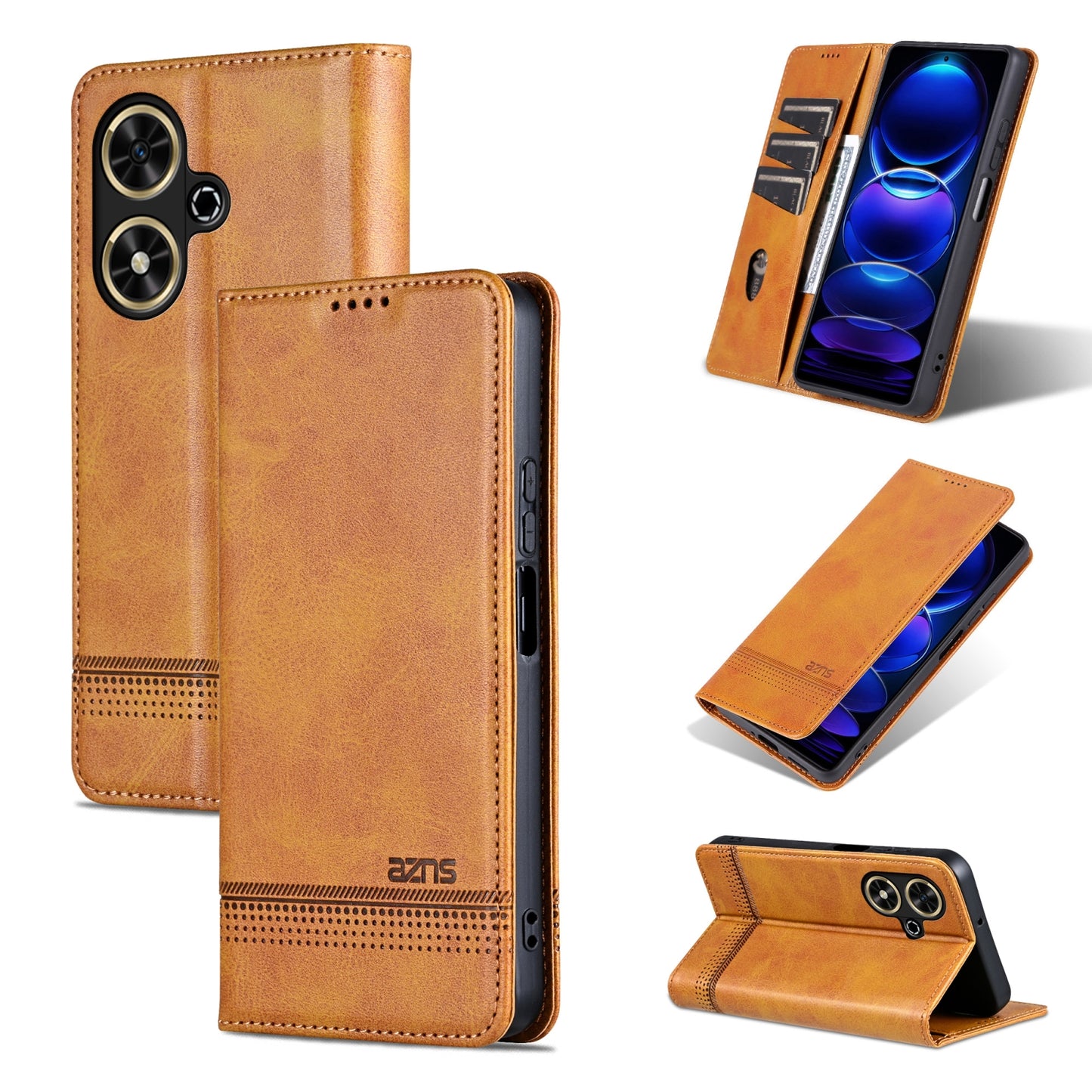 Honor Play 50/Play 50m 5G Leather Wallet Case with Card Holder & Magnetic Closure