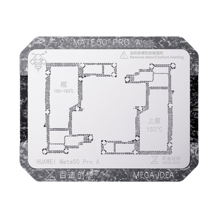 Huawei Mate 50 Pro BGA Reballing Platform with Magnetic Universal Base - Mega-idea Multi-functional Middle Frame