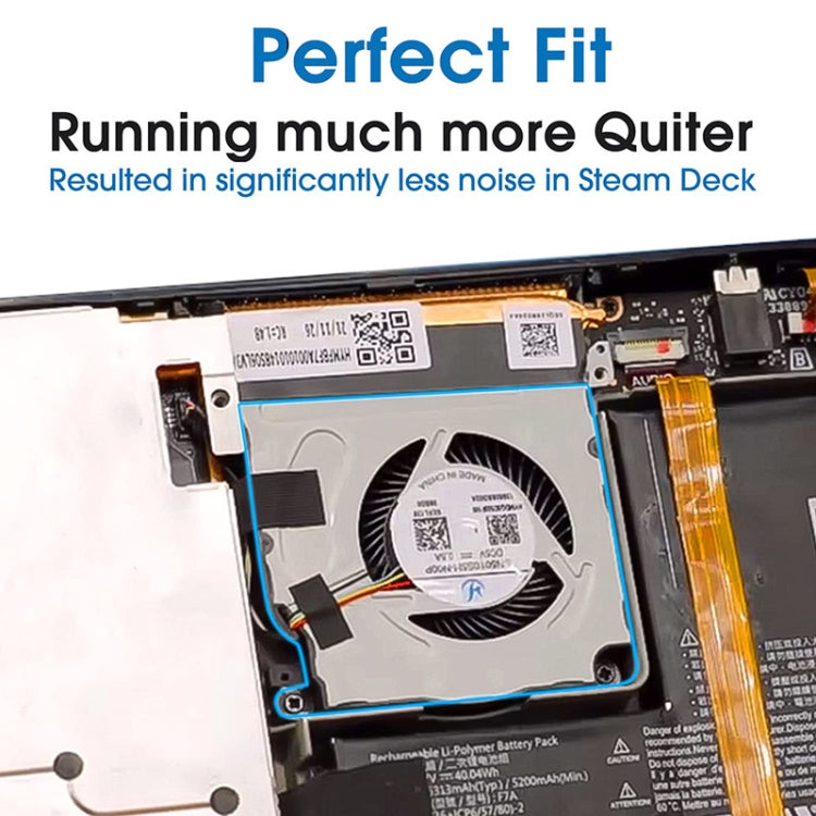 Enhanced CPU Cooling Fan Set for Steam Deck - Quiet Operation, Improved Thermal Performance & Accessories Included