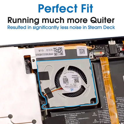 Enhanced CPU Cooling Fan Set for Steam Deck - Quiet Operation, Improved Thermal Performance & Accessories Included