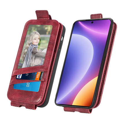 Xiaomi Redmi Note 12 Turbo Zipper Wallet Case - Vertical Flip Leather Phone Cover with Multiple Card Slots and Stand