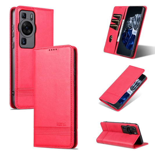 Huawei P60/P60 Pro Leather Wallet Case with Card Holder & Magnetic Closure