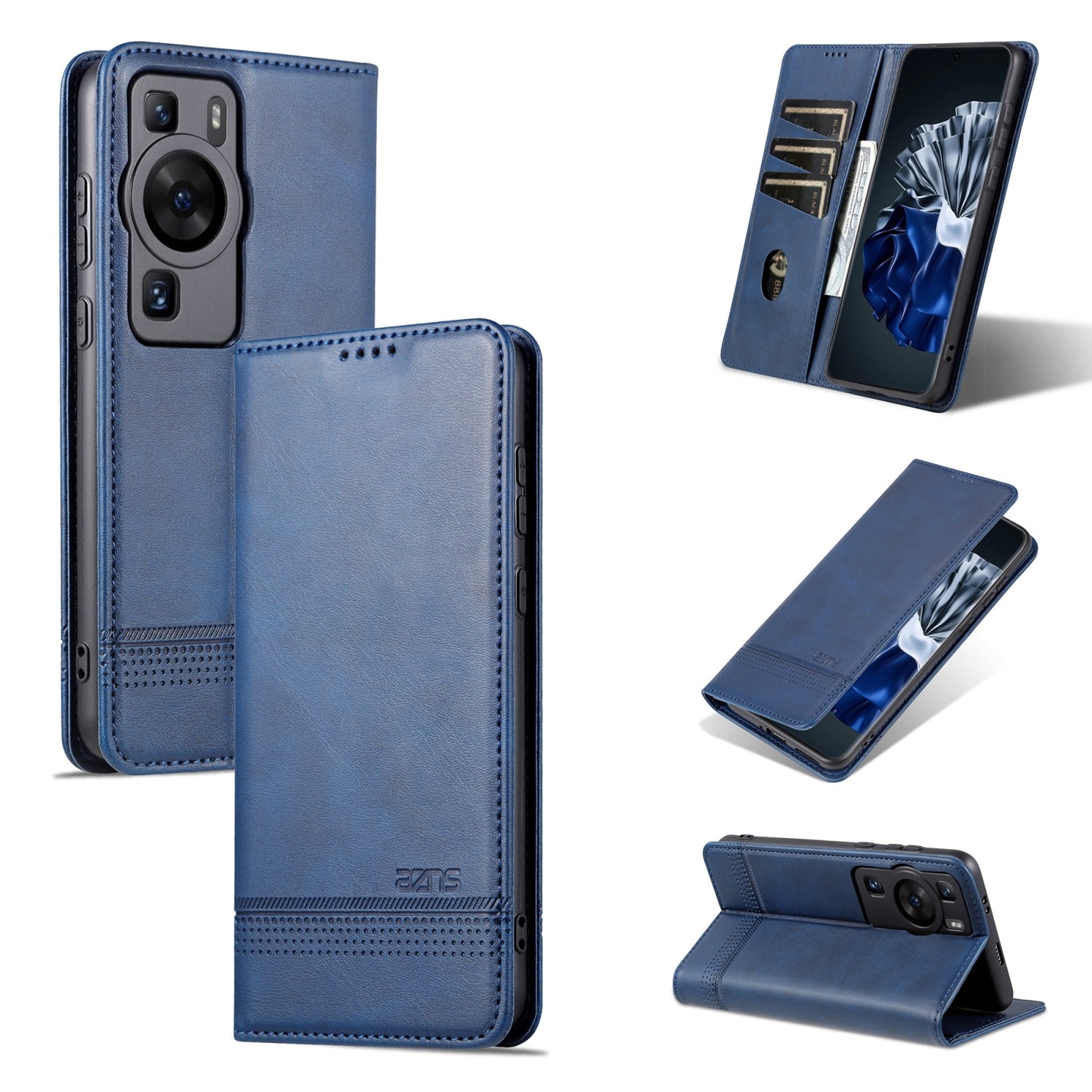 Huawei P60/P60 Pro Leather Wallet Case with Card Holder & Magnetic Closure