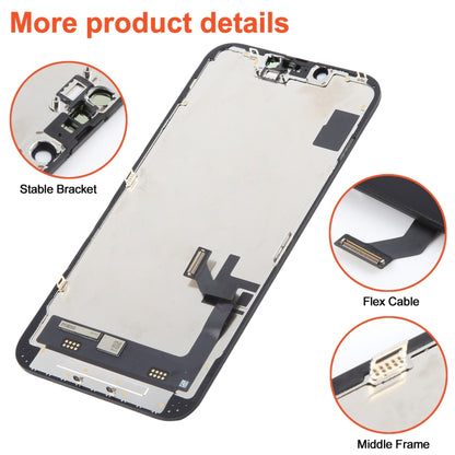 RJ Inell LCD Screen Replacement for iPhone 14 - High Brightness, Wide Viewing Angle, Touch Digitizer Assembly