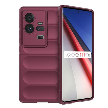 vivo iQOO 11 Pro 5G Magic Shield TPU + Flannel Phone Case - Stylish, Durable, and Lightweight Protection