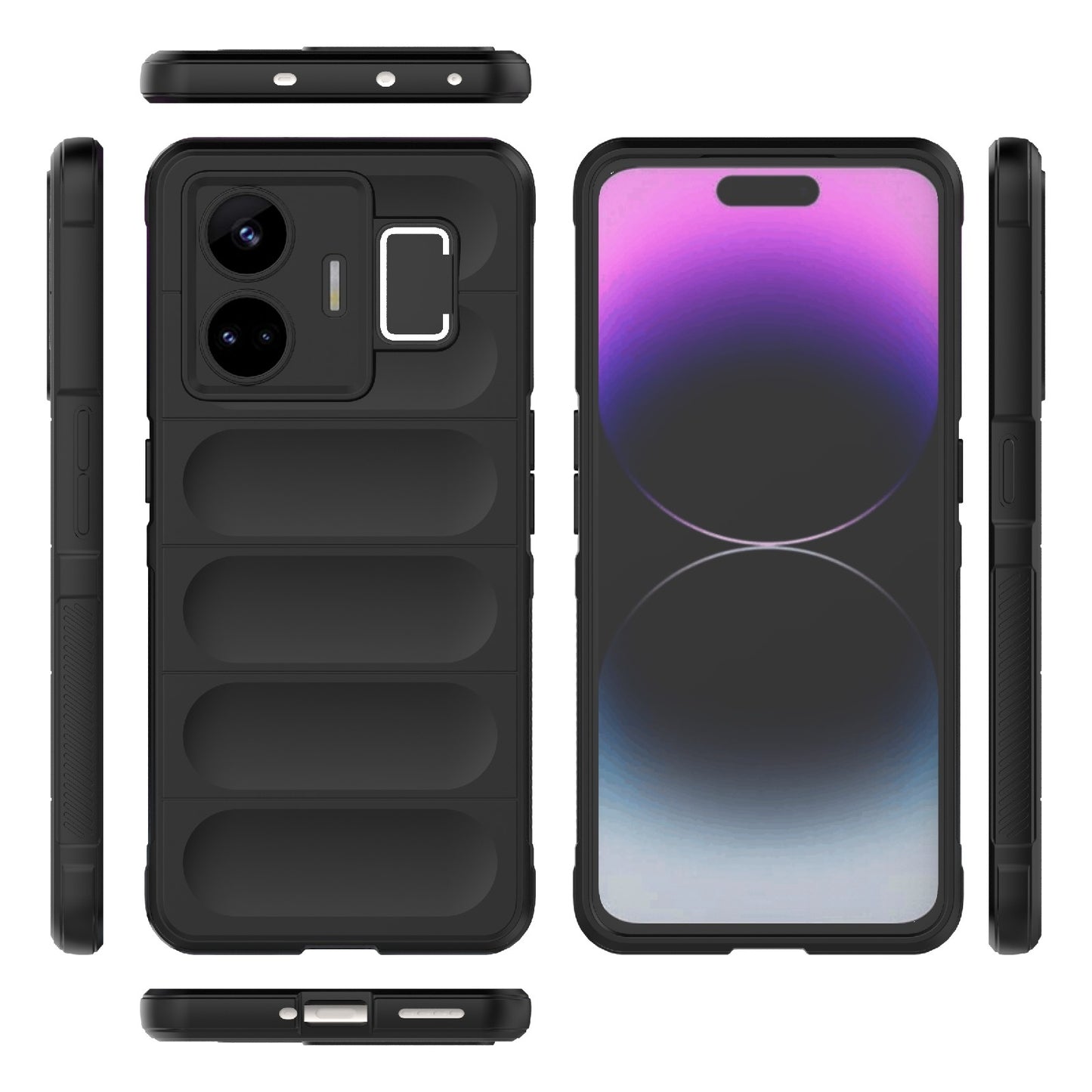 Realme GT Neo 5 5G Magic Shield TPU + Flannel Phone Case - Stylish, Durable, and Lightweight Protection