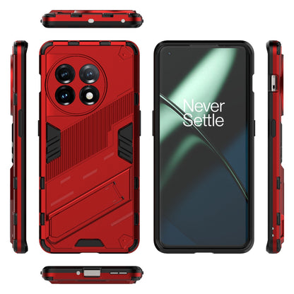 OnePlus 11 5G Shockproof Phone Case - Punk Armor 2-in-1 PC + TPU with Invisible Holder