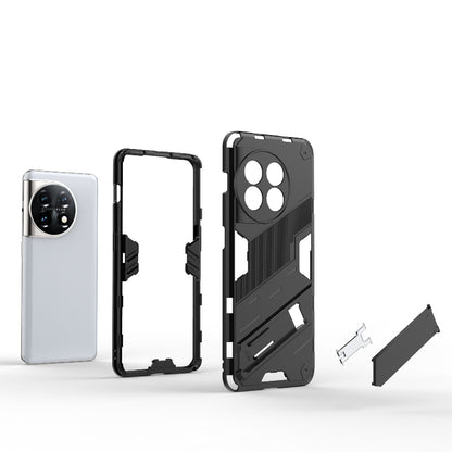 OnePlus 11 5G Shockproof Phone Case - Punk Armor 2-in-1 PC + TPU with Invisible Holder